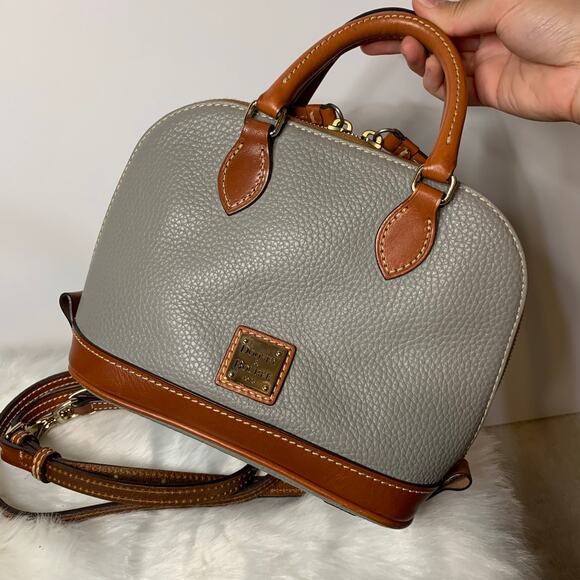 Dooney & Bourke Gray Leather Crossbody Handbags - Picture 13 of 13